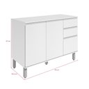 Ver imagem 5 de Cozinha Modular Compacta Armario Aereo Balcao Nina Branco