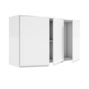 Ver imagem 2 de Cozinha Modular Compacta Armario Aereo Balcao Nina Branco