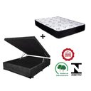 Ver imagem 1 de Cama Box Baú Casal Suede Preto + Colchão Casal Espuma D23 Com EPS 20x138x188