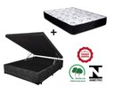 Ver imagem 1 de Cama Box Baú Casal Suede Preto + Colchão Casal Espuma D23 Com EPS 20x138x188