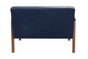 Ver imagem 4 de Kit Namoradeira + 02 Poltronas Anita Decoração Recepção Sala Escritório - Suede Azul Marinho