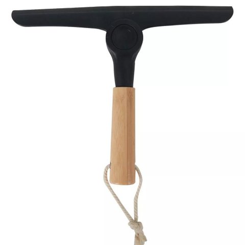 Rodo de Pia Dobrável com Cabo de Bambu Oikos:preto
