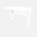 Ver imagem 4 de Mesa Escrivaninha de Estudos 90cm X 60cm Pé Metal F5 Office