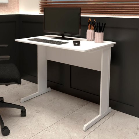 Mesa Escrivaninha de Estudos 90cm X 60cm Pé Metal F5 Office