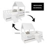 Bicama Casinha com Telhado Mdf Kit Escada e Grades Anatômica Branco Mobilistore - 5