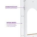 Ver mais imagens de Bicama Casinha com Janela LED e Grade de Proteção Aria Casatema MadeiraOriginals Marrom/Nogueira/Branco