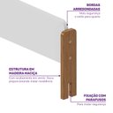 Ver imagem 6 de Bicama Casinha com Janela LED e Grade de Proteção Aria Casatema MadeiraOriginals Marrom/Nogueira/Branco