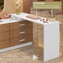 Ver mais imagens de Mesa Manicure em L 138CMX138CMX43,5cm com 6 Gavetas Leonie