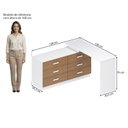 Ver imagem 4 de Mesa Manicure em L 138CMX138CMX43,5cm com 6 Gavetas Leonie
