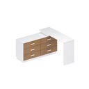 Ver imagem 2 de Mesa Manicure em L 138CMX138CMX43,5cm com 6 Gavetas Leonie