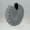 Ver imagem 3 de Vaso Decorativo Enfeite Planta Aparador Cerâmica 24x24x9cm Cinza