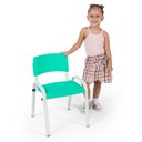 Ver imagem 5 de Kit 10 Cadeiras Infantil Iso, Escola, Creche Base Cinza
