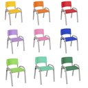 Ver imagem 2 de Kit 10 Cadeiras Infantil Iso, Escola, Creche Base Cinza