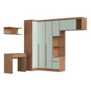 Ver imagem 2 de Guarda-Roupa Modulado 6 Peças Infinity Marrom/Cedro/Pistache