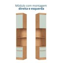 Ver imagem 4 de Guarda-Roupa Modulado 6 Peças Infinity Marrom/Cedro/Pistache