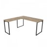 Kit 3 Peças com Mesa para Escritório em L Kuadra e 2 Estantes Multiuso 5 Prateleiras - 3