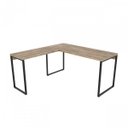 Ver imagem 3 de Kit 3 Peças com Mesa para Escritório em L Kuadra e 2 Estantes Multiuso 5 Prateleiras