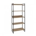 Ver imagem 7 de Kit 3 Peças com Mesa para Escritório em L Kuadra e 2 Estantes Multiuso 5 Prateleiras