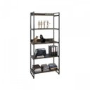 Ver imagem 5 de Escrivaninha Mesa Escritório em L e 2 Estantes Multiuso 5 Prateleiras Espresso Móveis