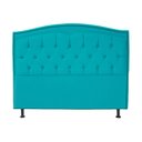 Ver imagem 7 de Kit Cabeceira e Calçadeira com Baú 160 Cm Queen Casal Diana Suede Azul Turquesa - Fina Mobília