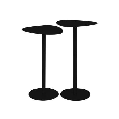 Conjunto Mesas de Apoio Orgânicas Cor:Preto