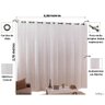 Cortina 6m x 2,70m Cetim Amassadinho - Pérola - 6