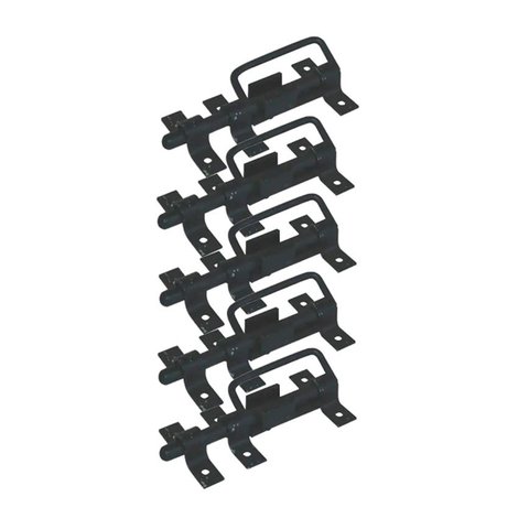 Kit 5 Trincos c/ Alça para Portão e Porteira Aço Preto 280mm
