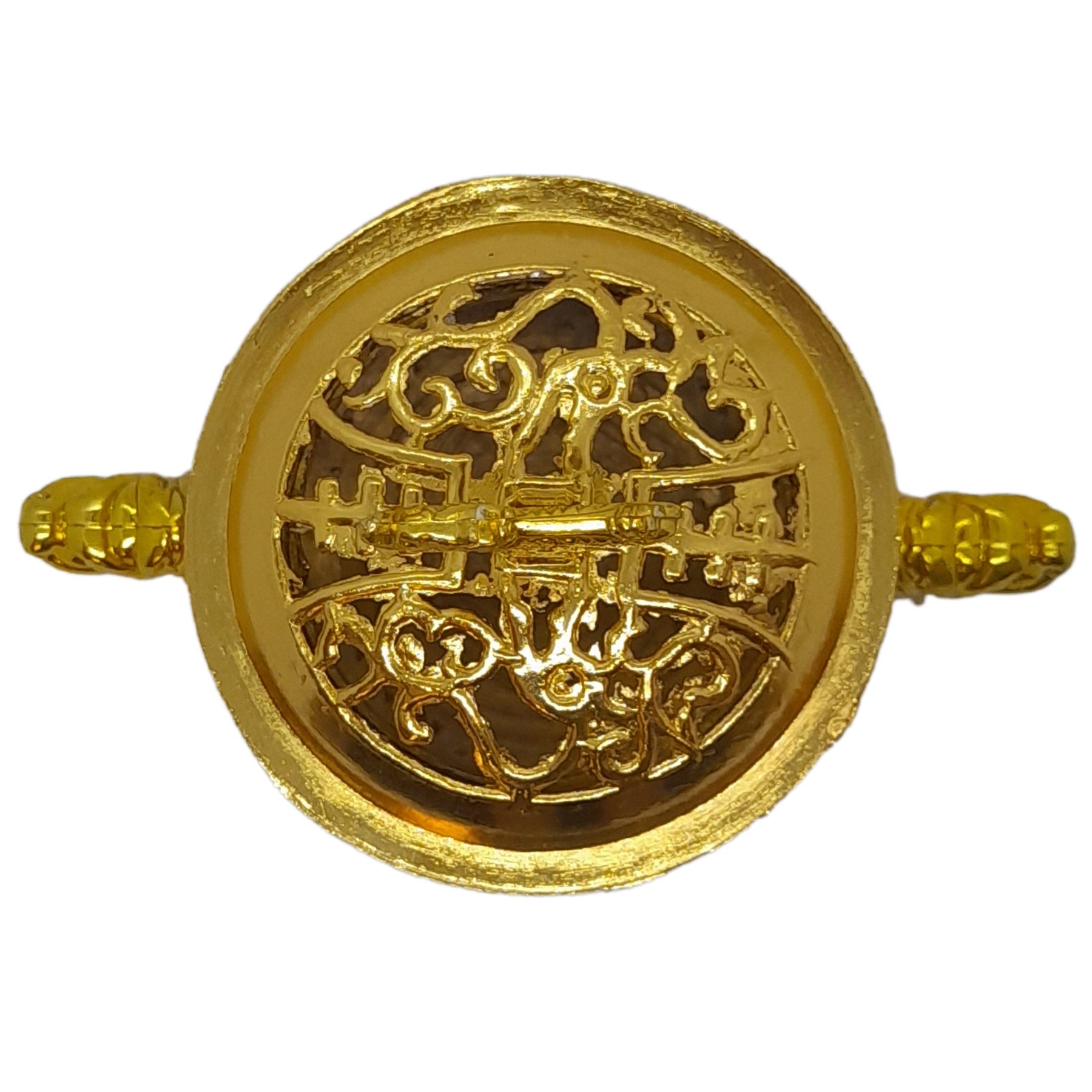 Turíbulo Sacro Defumador Divino De Mesa Metal Dourado 10cm - 3