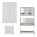 Ver mais imagens de Quarto de Bebê Completo Berço Americano 3 em 1 Colchão Allegra Multimóveis Mp4598 Branco