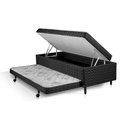 Ver imagem 3 de Colchão Solteiro Elite 3em1 Colchão Espuma D28 + Baú Profudidade 17 Cm + Cama Auxiliar 88x58x188