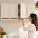 Ver imagem 6 de Armário Aéreo Cozinha Parede 4 Portas Lavanderia Off White