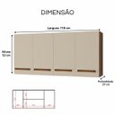 Ver imagem 3 de Armário Aéreo Cozinha Parede 4 Portas Lavanderia Off White