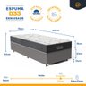 Cama Box com Colchão de Solteiro D33 Firm Confort 78x188x57cm até 120kg e 1 Trav - 2