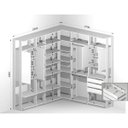 Ver imagem 3 de Módulo Closet com Espelho 2 Portas 3 Gavetas 