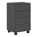 Ver imagem 1 de Gaveteiro Office Presence Grafito - Demóbile