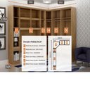 Ver imagem 3 de Guarda Roupa Modulado Casal Safira 005 11 Portas 7 Gavetas Cumaru-Fendi MDF