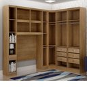 Ver imagem 2 de Guarda Roupa Modulado Casal Safira 005 11 Portas 7 Gavetas Cumaru-Fendi MDF