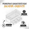 Bicama 3 Gavetas Oriente Cor Imbuia + 2 Colchões Ortobom D28 - 8