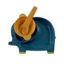 Ver imagem 2 de Kit Refeição Infantil Prato Talheres Tijelinha Criança Bebê Papinha Azul