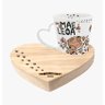 Kit Caneca Drop Coração+Bandeja - Mãe Leoa - 2