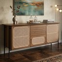 Ver imagem 1 de Aparador Buffet para Sala de Jantar 160 cm 2 Portas Friesen Nogueira - Nexta Casa