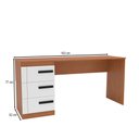 Ver imagem 3 de Mesa para Escritório Lisboa 3 Gavetas Branco Freijó - Politorno