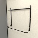 Ver imagem 2 de Arara de Roupas Closet Quarto com 6 Peças Cremalheira 100x100 Cm Cor Preto Modelo Clst1p26