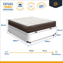Cama Box Baú + Colchão de Viúva Ortobom D45 Iso 150 128x188x60 Cm - 5