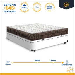 Cama Box Baú + Colchão de Viúva Ortobom D45 Iso 150 128x188x60 Cm - 4