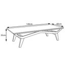 Ver imagem 3 de Mesa de Centro Sala de Estar 140cm Monet Off White Champagne