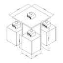 Ver imagem 4 de Conjunto Sala de Jantar com Mesa e 4 Banquetas Appunto