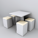 Ver imagem 3 de Conjunto Sala de Jantar com Mesa e 4 Banquetas Appunto