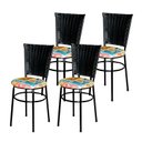 Ver imagem 1 de 4 Cadeiras Preta para Mesa Hawai Preta Assento Floral:happy Hour