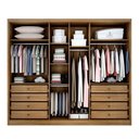 Ver imagem 3 de Guarda Roupa Casal 100% Mdf 6 Portas 8 Gavetas Robust -cumaru-fendi Móveis Novo Horizonte